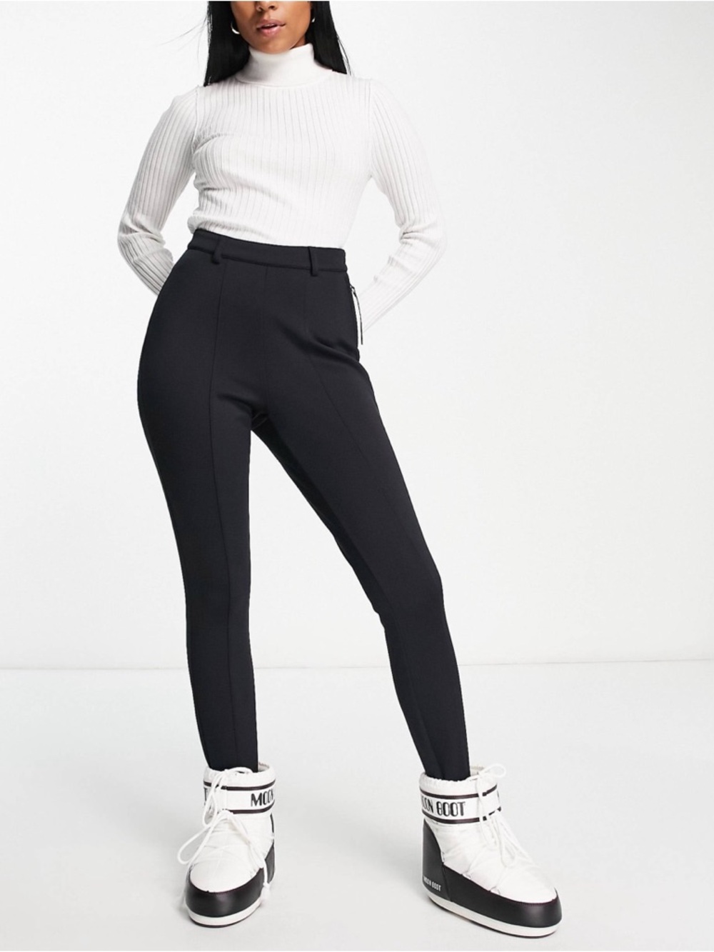 NWT ASOS 4505 Hourglass Skinny Ski Pants with Stirrups in Black